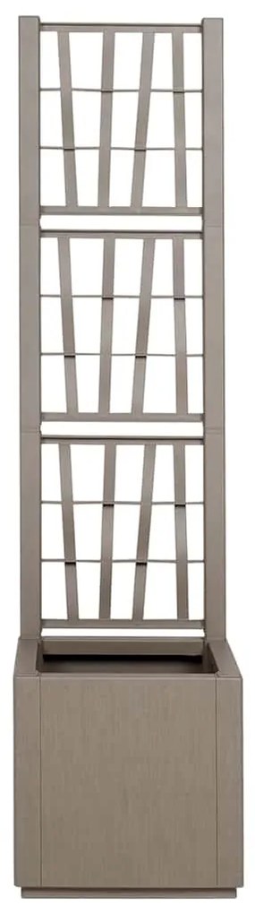 vidaXL Γλάστρα Κήπου Γκρι 36 x 36 x 140 εκ. Πολυπροπυλένιο