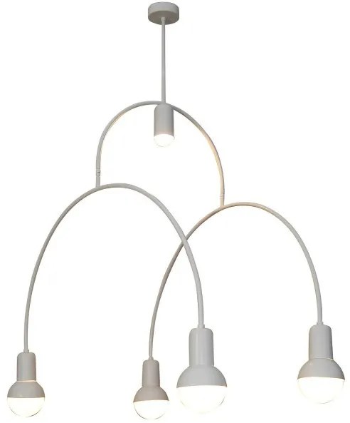 Κρεμαστό Φωτιστικό Οροφής 5xE27 G95 G45 LED Περιστρεφόμενοι Βραχίονες Christopher Homelighting-77-3789-Μαύρο 77-3789