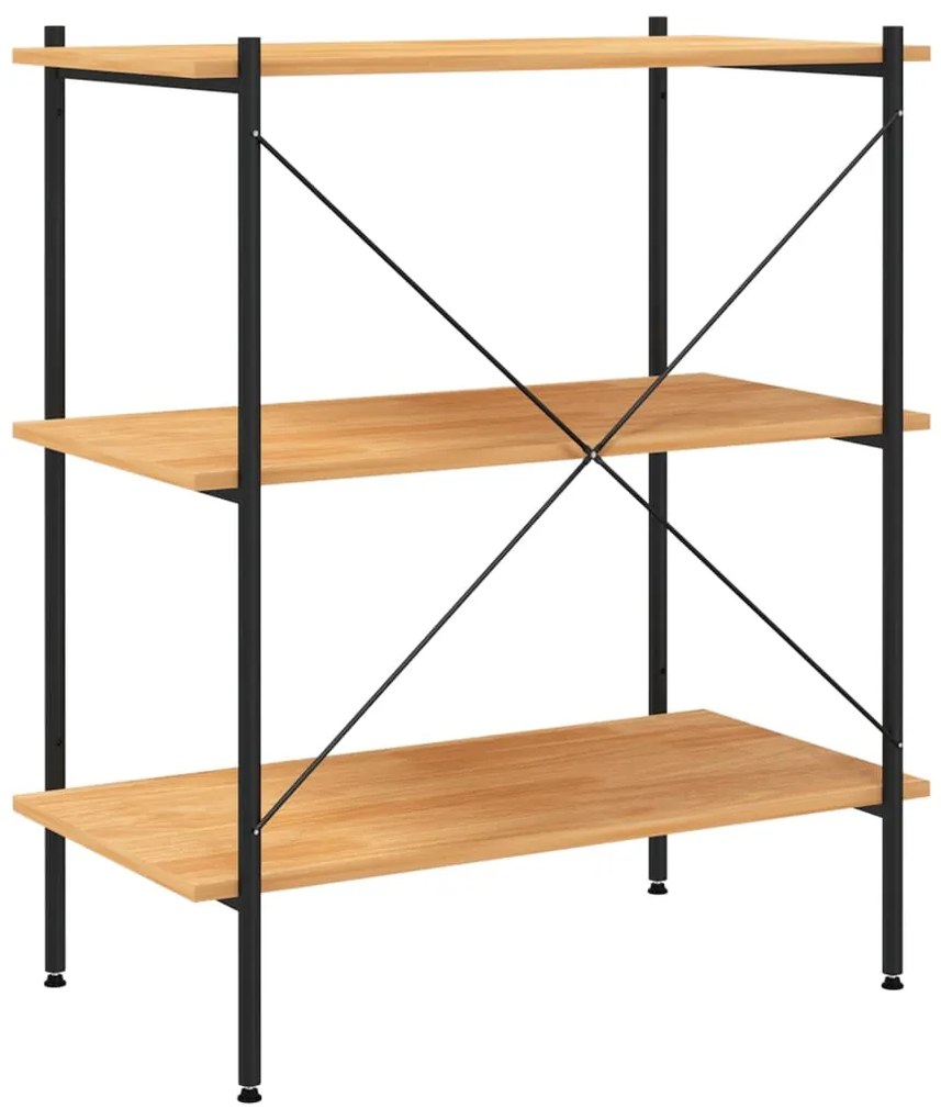 vidaXL Ράφια 3 Επιπέδων Μαύρο και Δρυς 80x40x92 εκ.