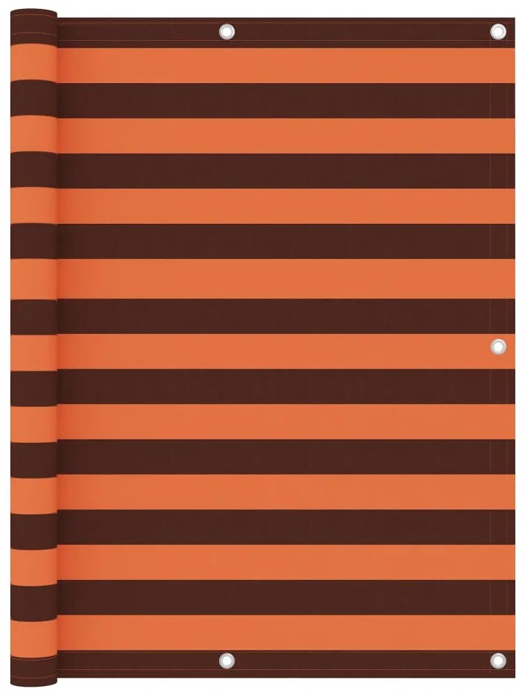 vidaXL Διαχωριστικό Βεράντας Πορτοκαλί/Καφέ 120x400 εκ. Ύφασμα Oxford