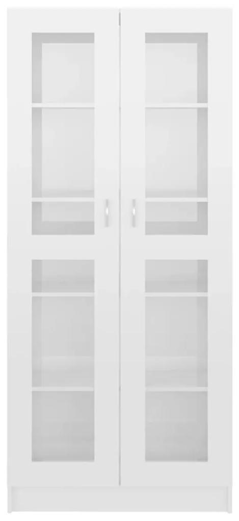 Βιτρίνα Γυαλιστερό Λευκό 82,5 x 30,5 x 185,5 εκ. Μοριοσανίδα - Λευκό