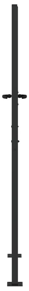 vidaXL Πύλη Κήπου Μαύρο 105 x 175 cm Ατσάλι με Επικάλυψη Πούδρας