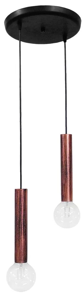 Φωτιστικό Οροφής Δίφωτο Heronia Minimal 34-0194 Copper