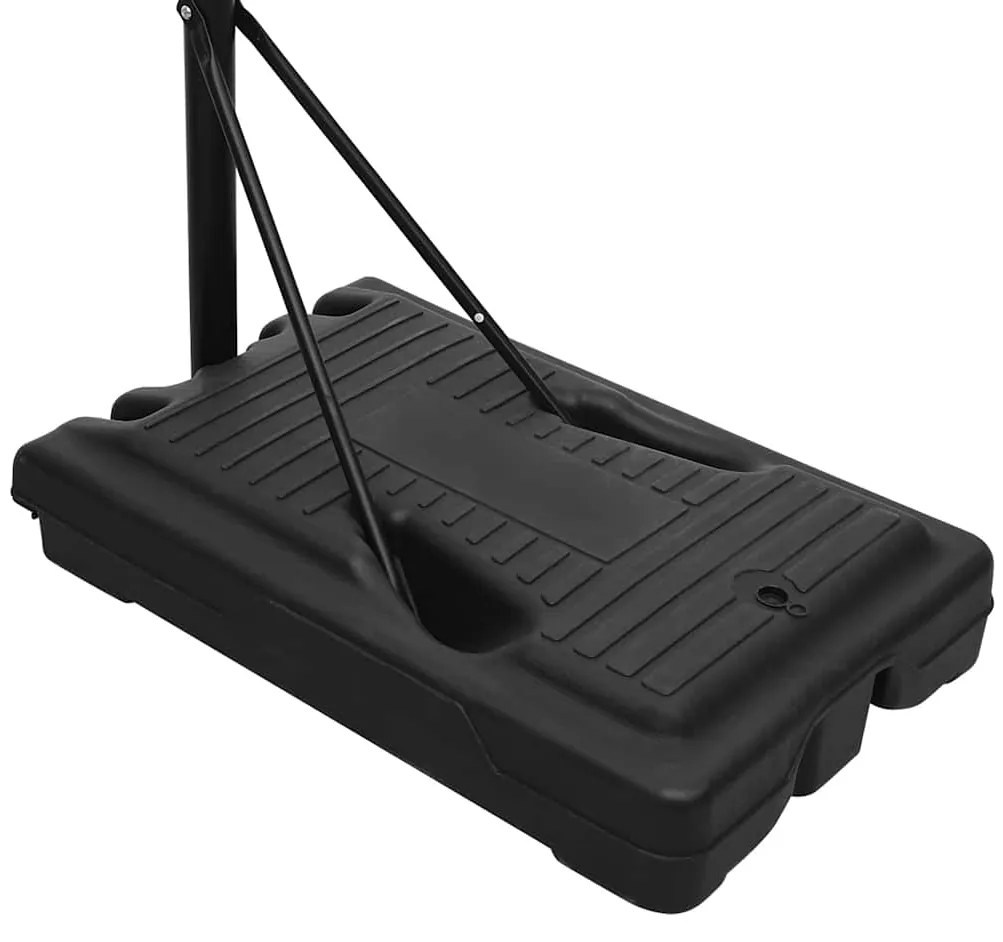 vidaXL Μπασκέτα Λευκή 237 - 307 εκ. από Πολυαιθυλένιο