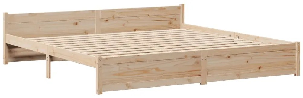 vidaXL Πλαίσιο Κρεβατιού με Κεφαλάρι 180x200 εκ. από Μασίφ Ξύλο Πεύκου