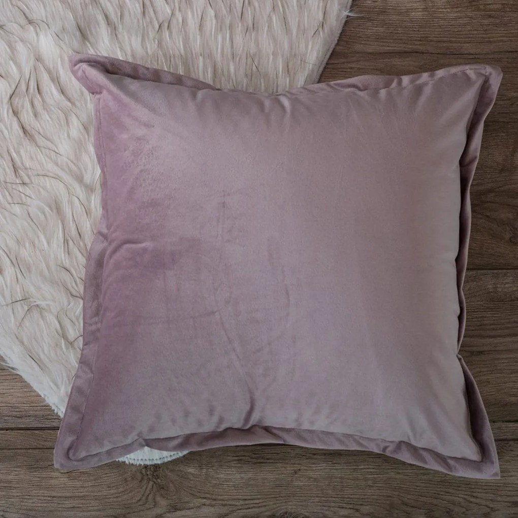 Μαξιλάρι Διακοσμητικό (Με Γέμιση) Velvet 12 Purple Teoran 45X45 45x45cm Acrylic