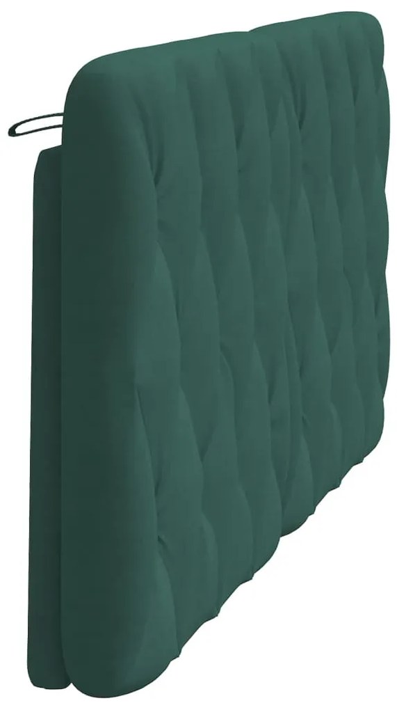 vidaXL Μαξιλάρι για Κεφαλάρι Σκούρο Πράσινο 160 εκ. Βελούδο