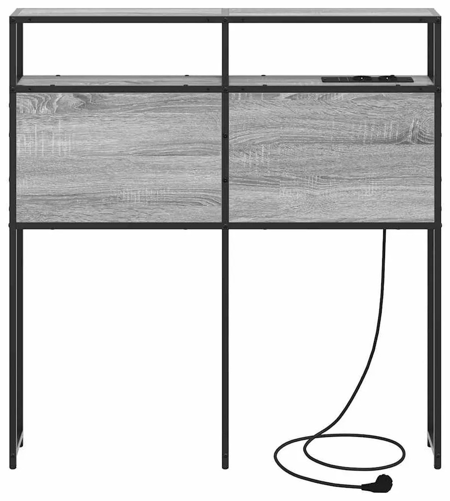 vidaXL Κεφαλάρι Αποθήκης με ράφι Γκρι sonoma 75 cm Επεξεργασμένο ξύλο