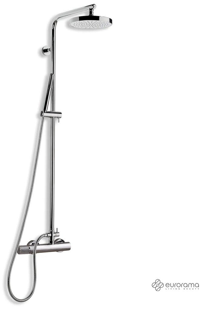 Eurorama Eletta Tecno Chrome Στήλη Ντουζιέρας 2 Εξόδων 167066-100