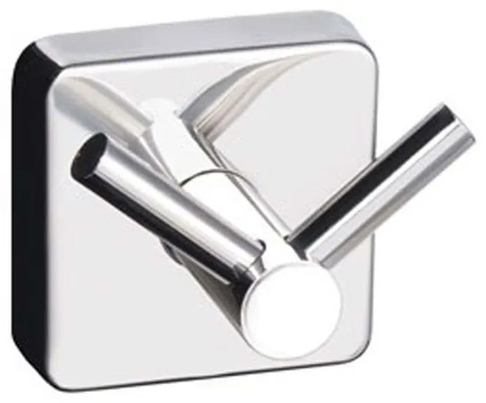 Άγκιστρο Μπάνιου Διπλό Quattro 4202 6x6x5,2cm Chrome Karag Stainless Steel