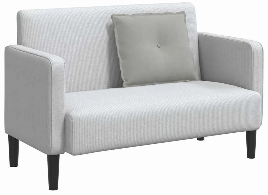 vidaXL Μαξιλάρι Πλάτης Ανοιχτό γκρι 60 x 50 cm Ύφασμα Μικροΐνας