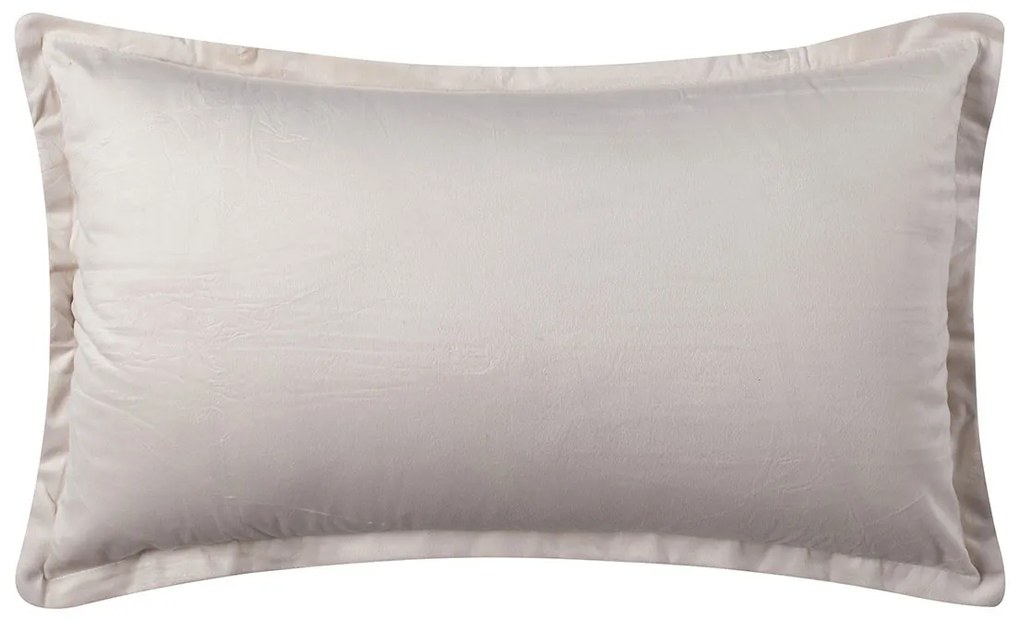 Διακοσμητική Μαξιλαροθήκη Βελουτέ (35x60) Silk Fashion A804 Ιβουάρ