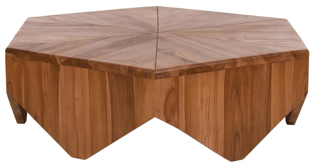 Τραπεζάκι σαλονιού HEXAGON Μασίφ Ξύλο TEAK σε Φυσικό 114x99x34Yεκ. 114x99x34 εκ.