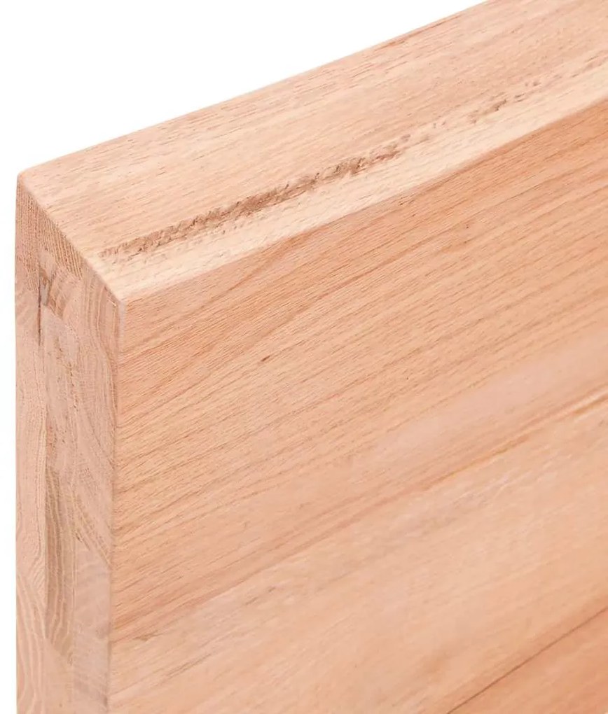vidaXL Ράφι Τοίχου Ανοιχτό Καφέ 120x40x(2-6)εκ. Επεξ. Μασίφ Ξύλο Δρυός