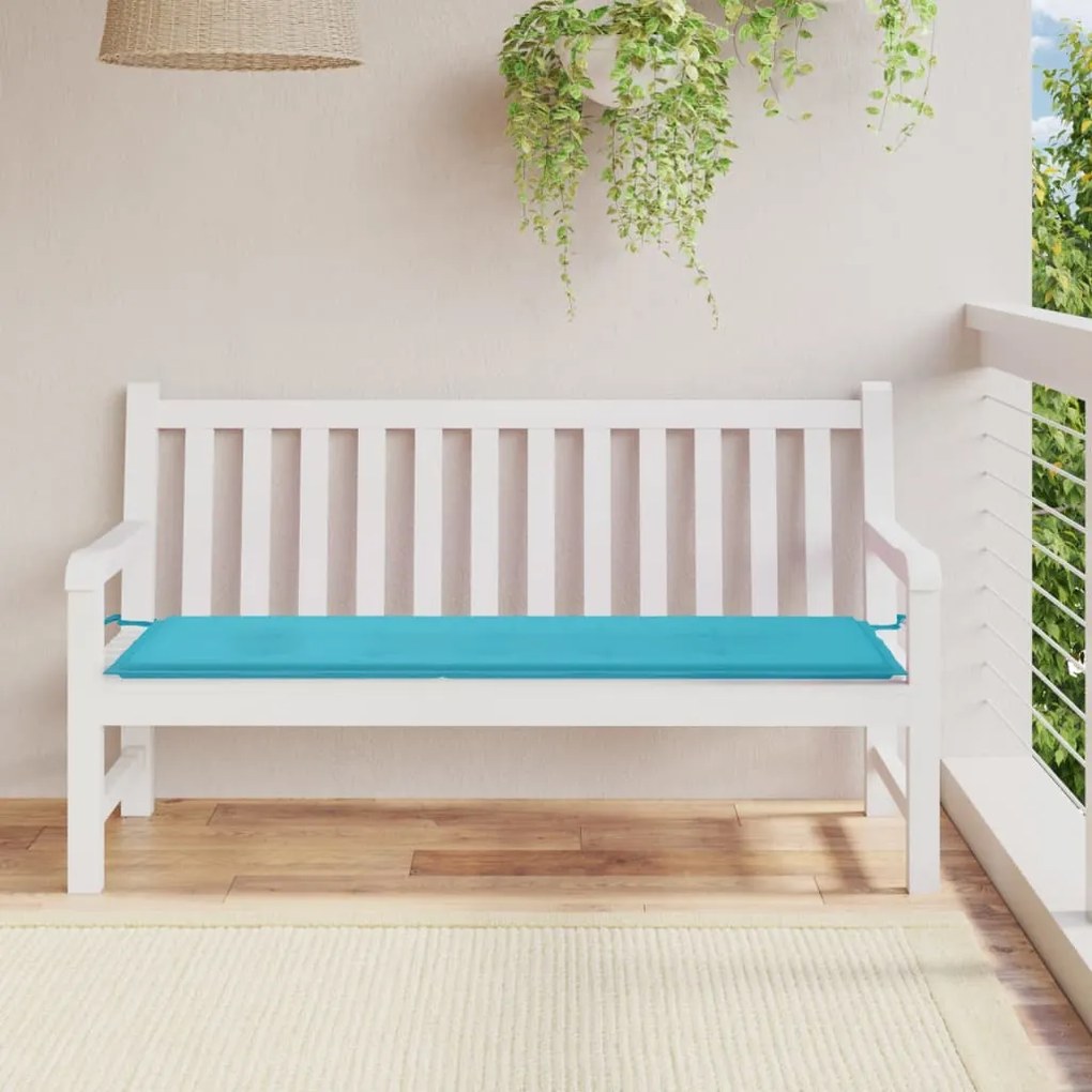 vidaXL Μαξιλάρι Πάγκου Κήπου Τιρκουάζ 150x50x4 εκ. Ύφασμα Oxford