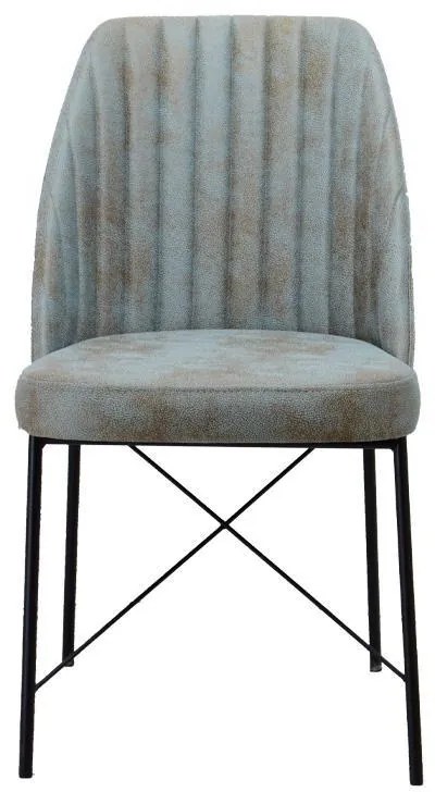 Καρέκλα Τραπεζαρίας Colette Fylliana Γαλάζιο - Καφέ 48x47x83εκ. 2αδα 48x47x83 εκ.