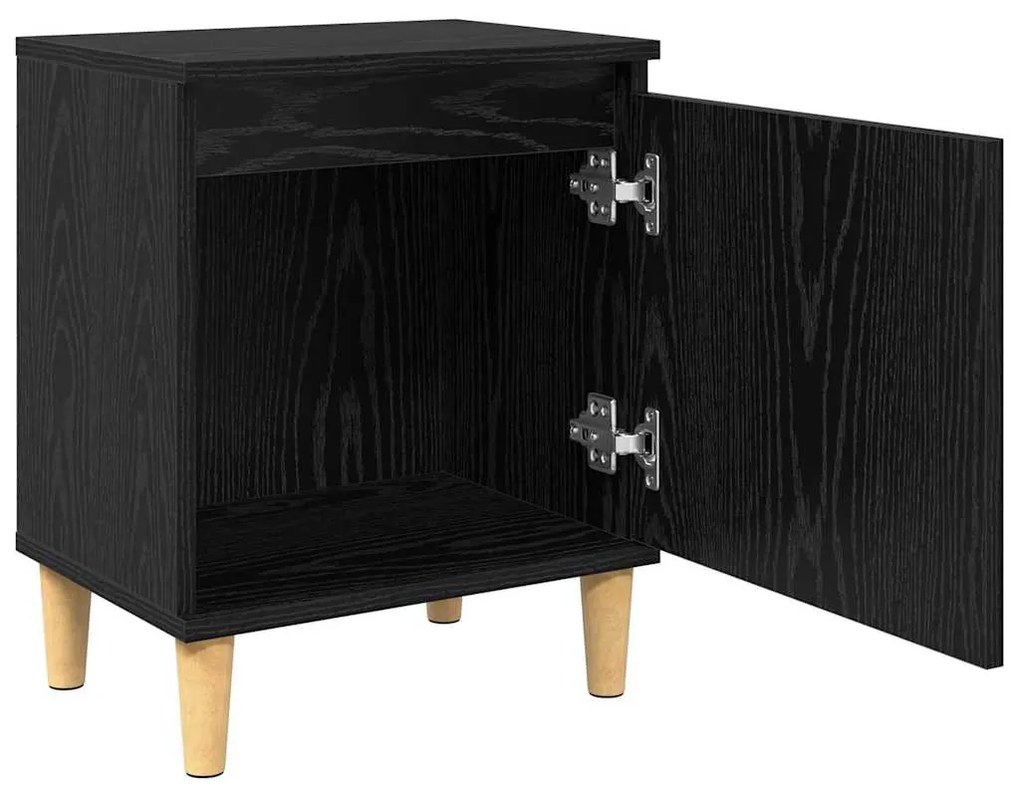 vidaXL Κομοδίνο Μαύρη δρυς 40 x 30 x 50 cm Επεξεργασμένο ξύλο