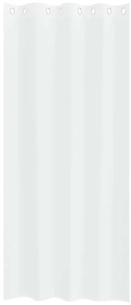 vidaXL Κουρτίνα βυσσινί 2 pcs Λευκό 245 x 140 εκ. Πολυεστέρας