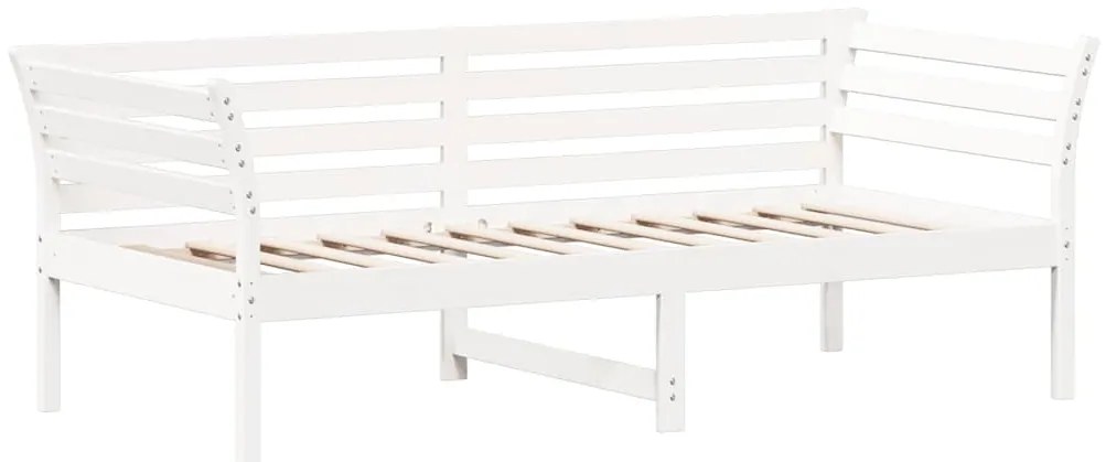 vidaXL Κρεβάτι ημέρας χωρίς στρώμα Λευκό 75x190 cm Στερεό ξύλο πεύκο