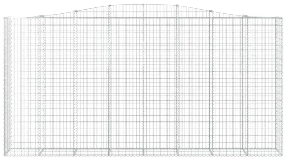 Συρματοκιβώτια Τοξωτά 5 τεμ. 400x50x200/220 εκ. Γαλβαν. Ατσάλι - Ασήμι