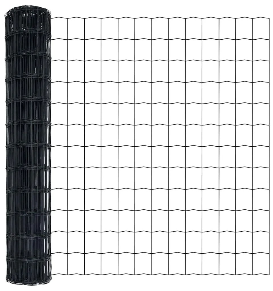 vidaXL Τεντώτο με στήριγμα Γκρι 1,4 x 10 m Χάλυβας και PVC