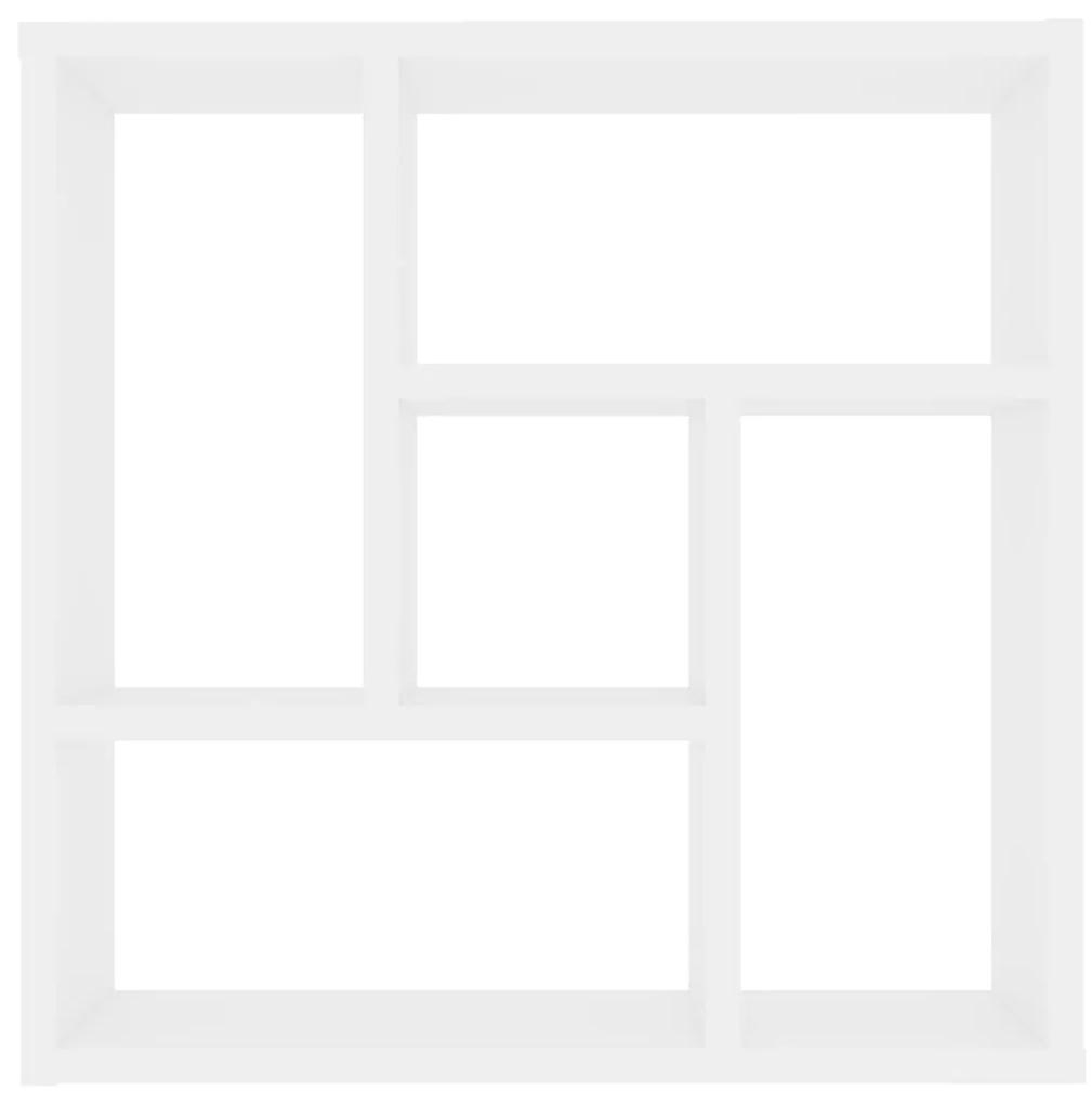 vidaXL Ραφιέρα Τοίχου Λευκή 45,1 x 16 x 45,1 εκ. από Επεξ. Ξύλο