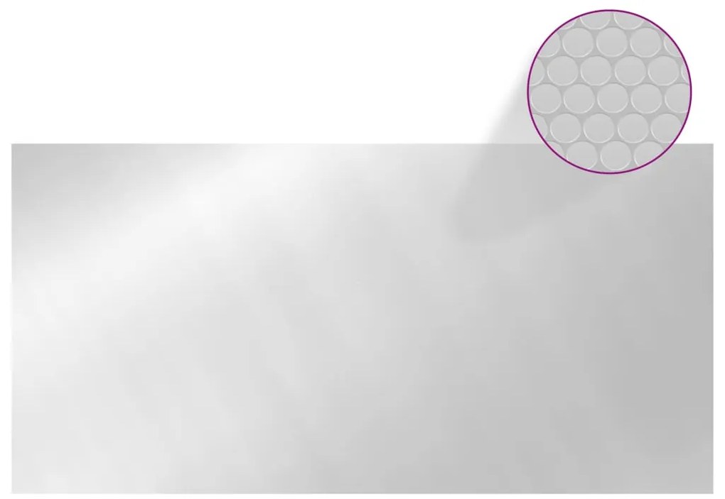 vidaXL Κάλυμμα Πισίνας Ασημί 600x300 εκ. από Πολυαιθυλένιο