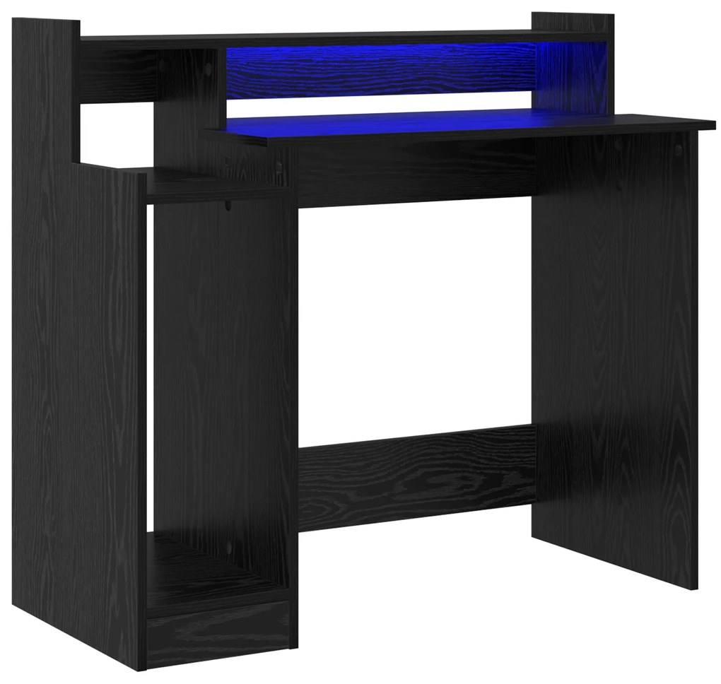 vidaXL Γραφείο Μαύρη δρυς 97 x 45 x 90 εκ. Επεξεργασμένο ξύλο
