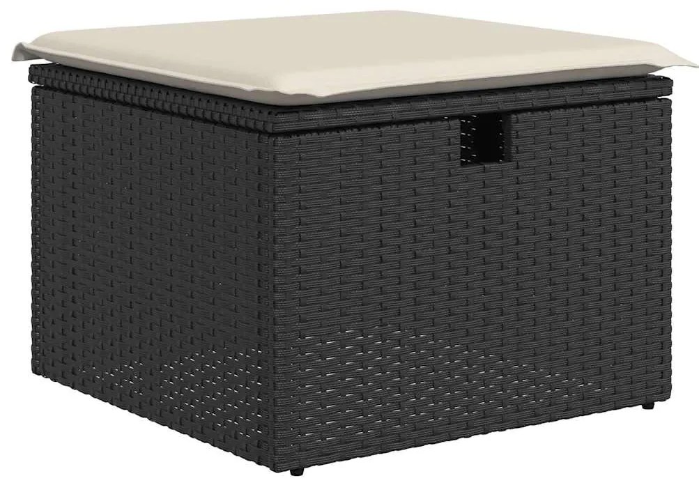 vidaXL Σετ Καναπέ Κήπου 5 Τεμαχίων Μαύρο Συνθετικό Ρατάν με Μαξιλάρια