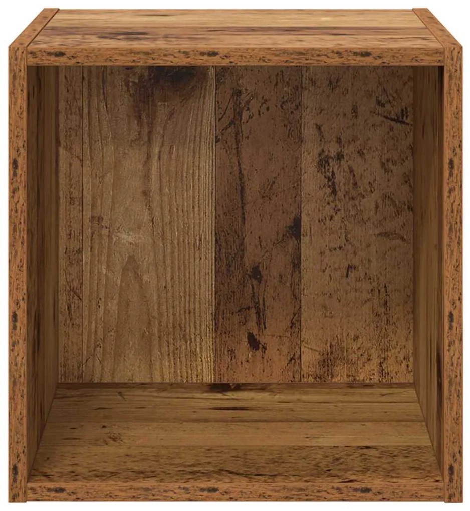 vidaXL Ντουλάπα Τοίχου με ράφι 2 pcs Παλαιό ξύλο 37 x 37 x 37 εκ