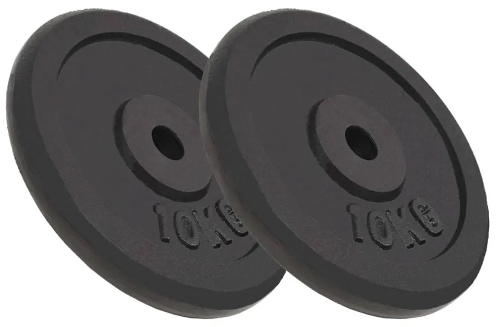 vidaXL Δίσκοι Βαρών 2 τεμ. 2x10 κ. από Χυτοσίδηρο