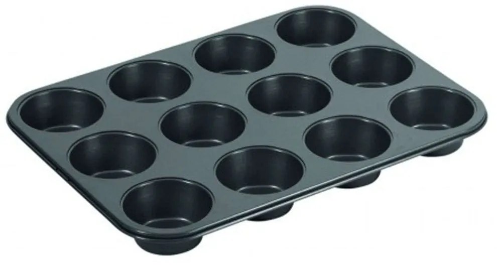 Φόρμα Muffins 12 Θέσεων Select AF00800023 38x26x3cm Black Max Home Αλουμίνιο