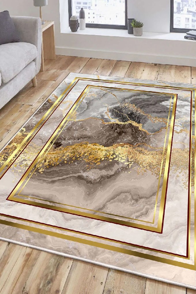 Χαλί ELS2416 Grey-Gold Conceptum Hypnose 100X200cm