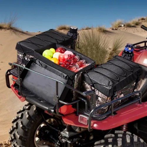 VEVOR 68L ATV Rear Storage Bag 600D Oxford Cloth Rear Cargo Bag &amp; Sponge Cushion