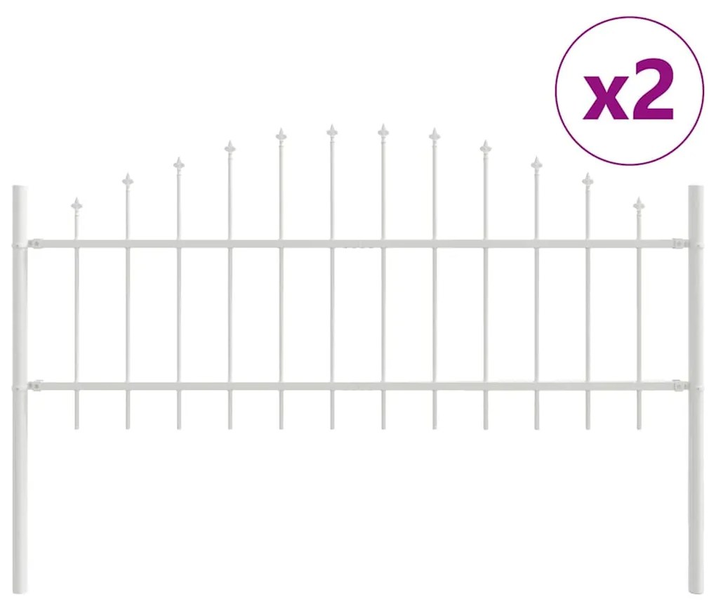 vidaXL Φράχτης Κήπου Λευκό 340 x 75 εκ.