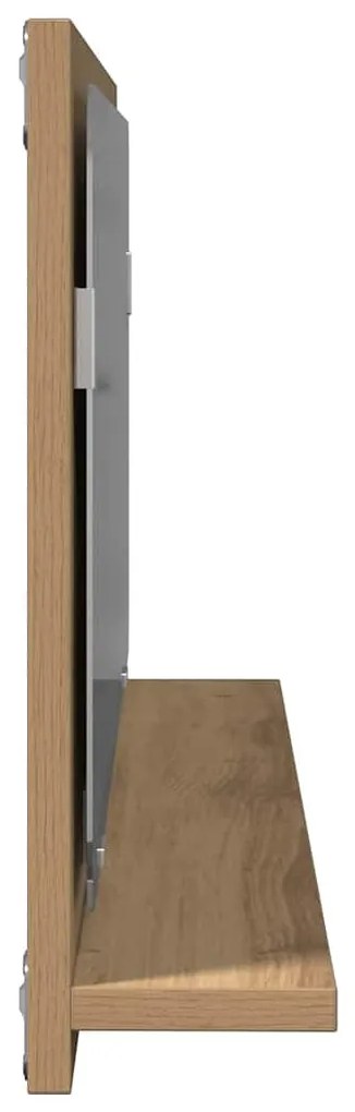 vidaXL Επιτραπέζιο Καθρέφτη με ράφι artisan δρυς 90 x 10,5 x 37 cm