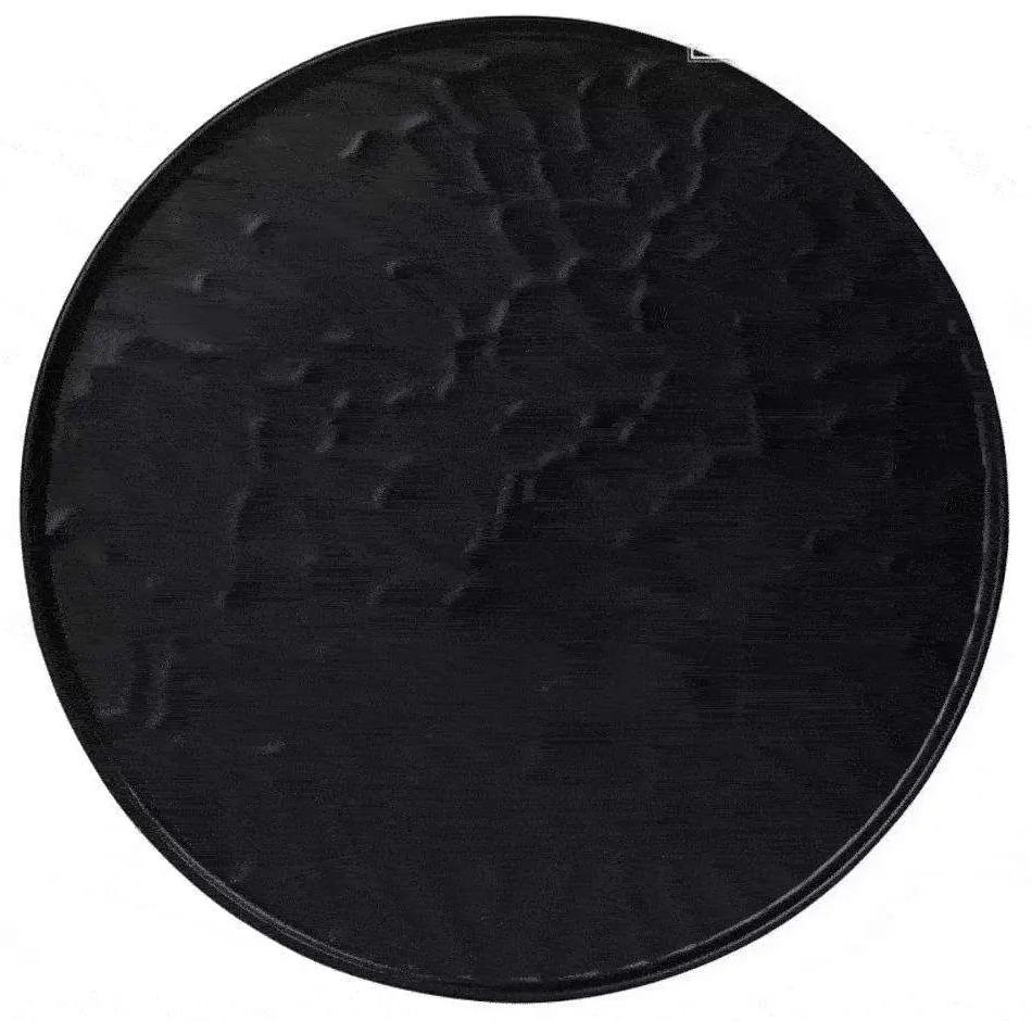 Πιάτο Στρόγγυλο Ρηχό Wavy Matte Mlb335K18-6 Φ35cm Black Espiel Μελαμίνη