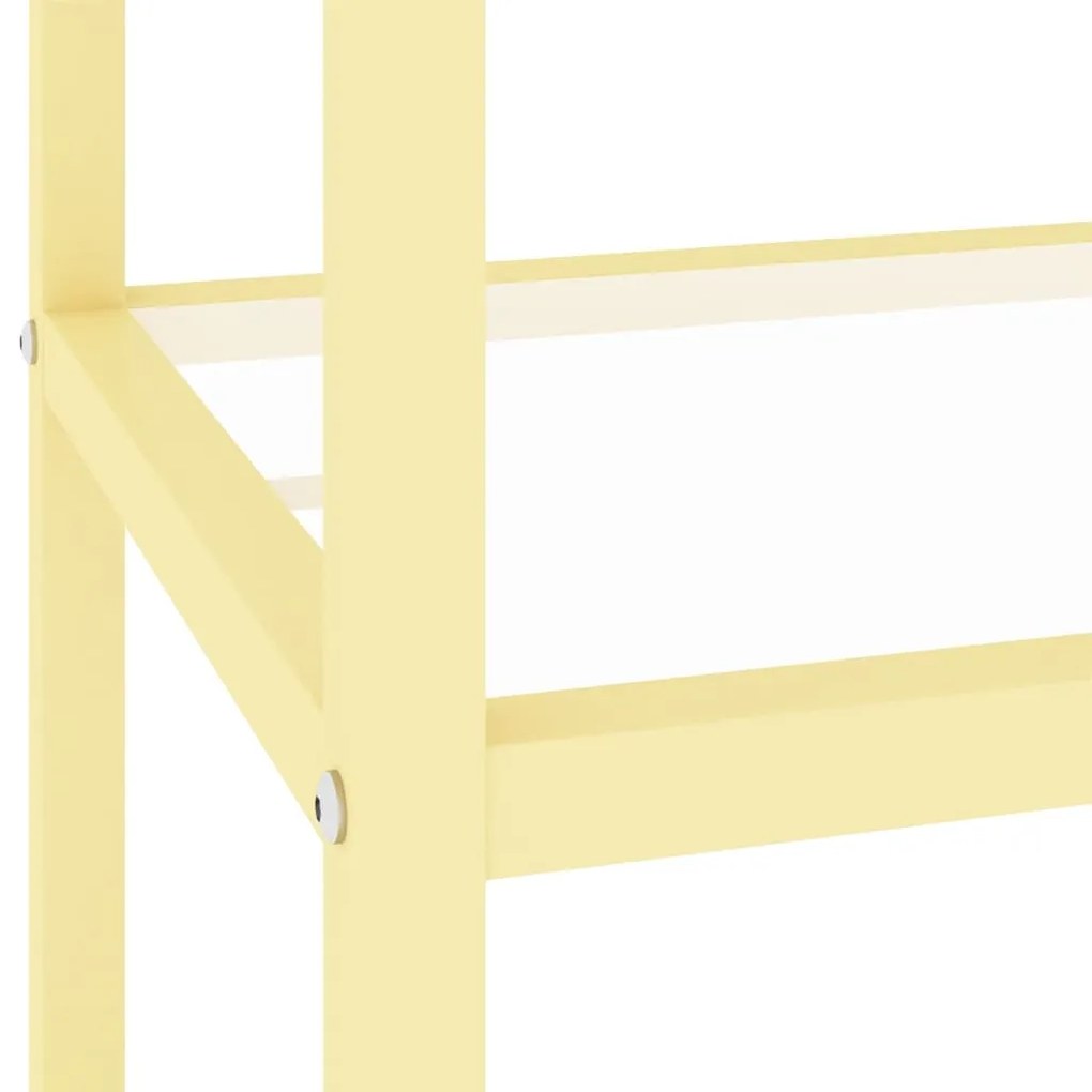 vidaXL Ράφι Μαύρο και Διαφανές 100 x 36 x 90 εκ. από Ψημένο Γυαλί