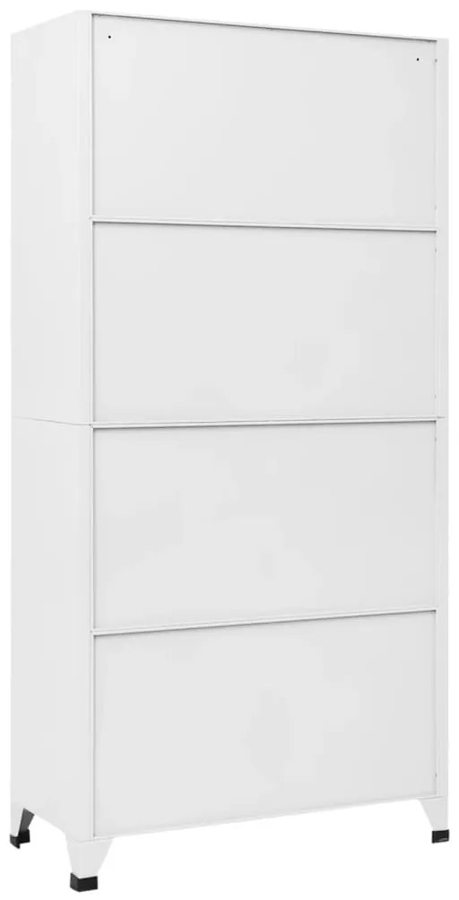 vidaXL Φοριαμός Λευκός 90 x 40 x 180 εκ. Ατσάλινος