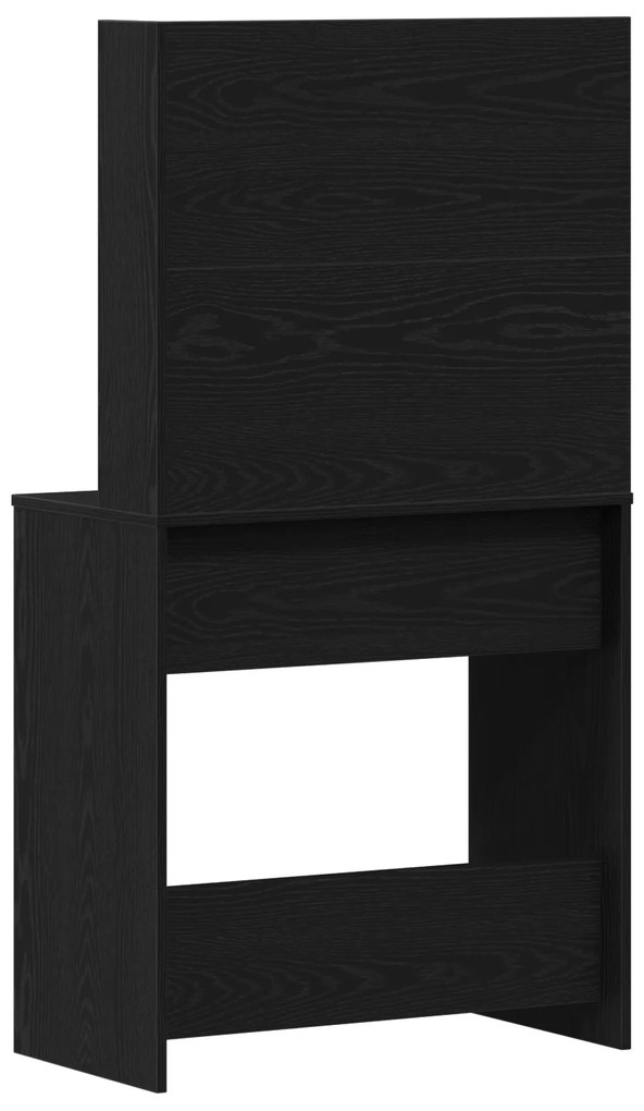 vidaXL Μαύρο Τραπέζι Μακιγιάζ με Καθρέπτη - 74.5 x 40 x 141 εκ