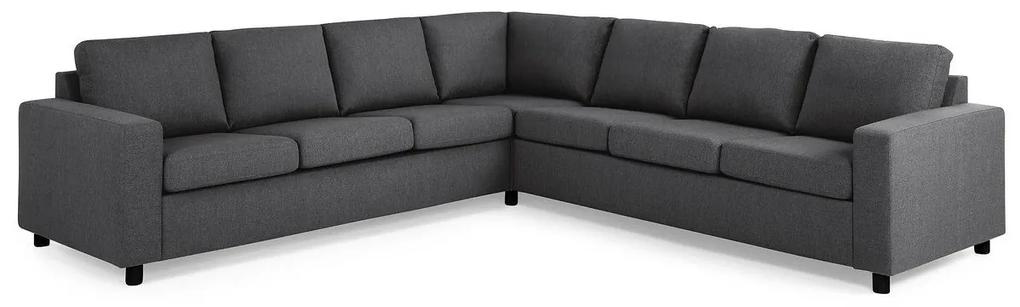 Γωνιακός Καναπές Scandinavian Choice C152, Μαύρο, Σκούρο γκρι, 284x284x80cm, Πόδια: Πλαστική ύλη | Epipla1.gr
