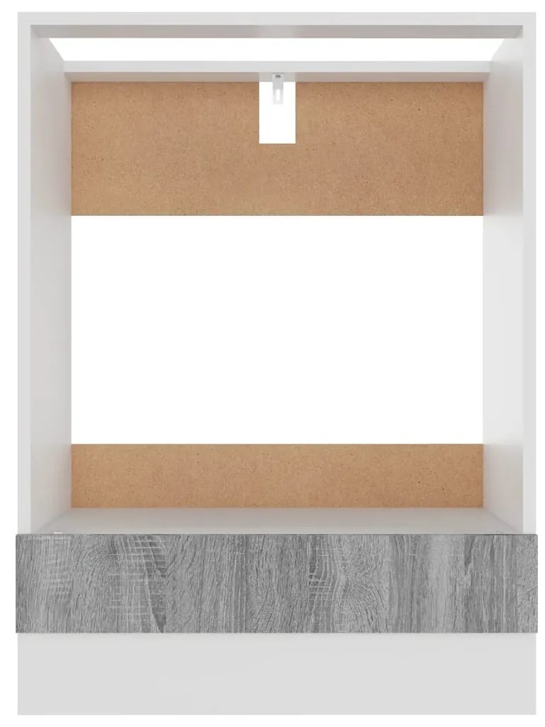 vidaXL Ντουλάπι Φούρνου "Riga" Γκρι Sonoma 60x46x81,5 εκ. από Τεχνητό Ξύλο