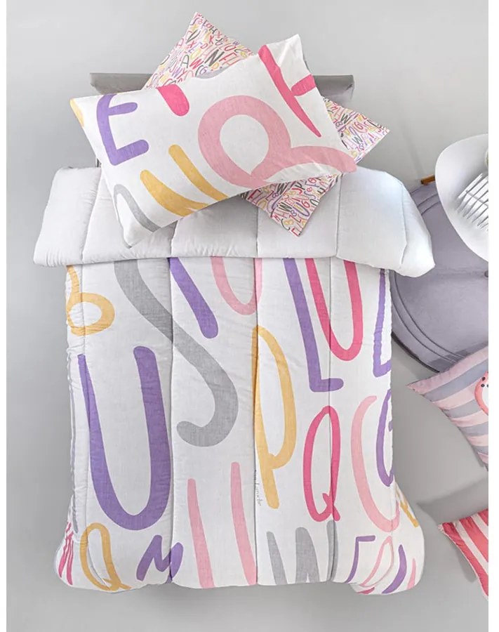 Πάπλωμα Μονό (160x220) Guy Laroche Letters Pink