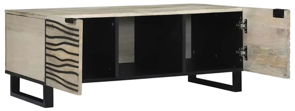 vidaXL Τραπεζάκι σαλονιού Μπεζ και Μαύρο 100 x 54 x 40 εκ