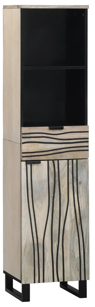 vidaXL Σετ Επίπλων Μπάνιου με συρτάρι 3 pcs Λευκό 38 x 33 x 160 εκ.