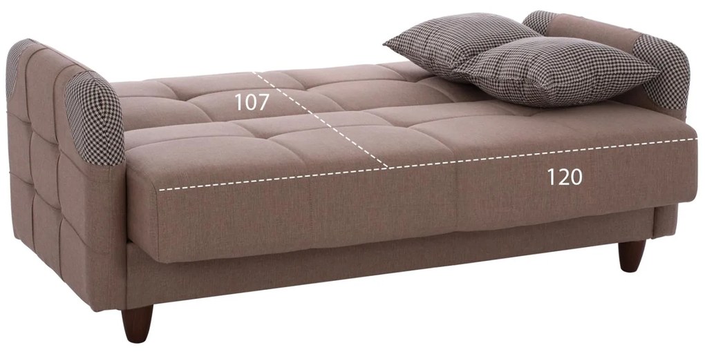 Καναπές - Κρεβάτι Sanna 2θέσιος Μπέζ 140x82x86 εκ. 140x82x86 εκ.