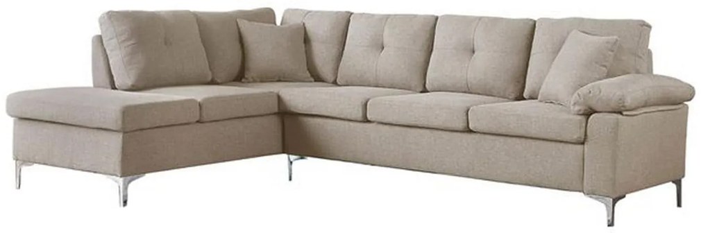 Καναπές Γωνία Αριστερή HM3086L Beige 282x197x90 εκ. Ύφασμα