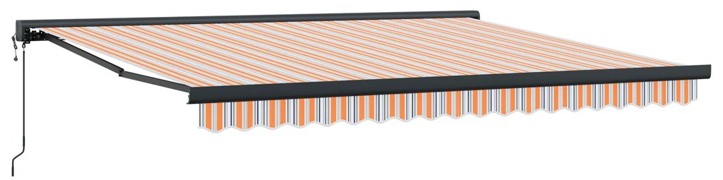vidaXL Αυτόματη Ανακλινόμενη Τέντα Ριγέ 400x300 εκ.