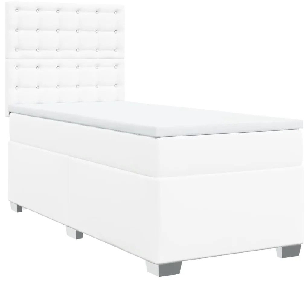 ΚΡΕΒΑΤΙ BOXSPRING ΜΕ ΣΤΡΩΜΑ ΛΕΥΚΟ 80 X 200 ΕΚ. ΣΥΝΘΕΤΙΚΟ ΔΕΡΜΑ 3292997