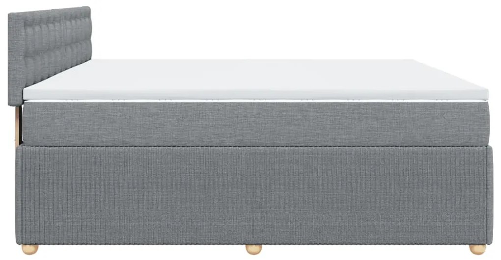 ΚΡΕΒΑΤΙ BOXSPRING ΜΕ ΣΤΡΩΜΑ ΑΝΟΙΧΤΟ ΓΚΡΙ 200X200 ΕΚ. ΥΦΑΣΜΑΤΙΝΟ 3289877